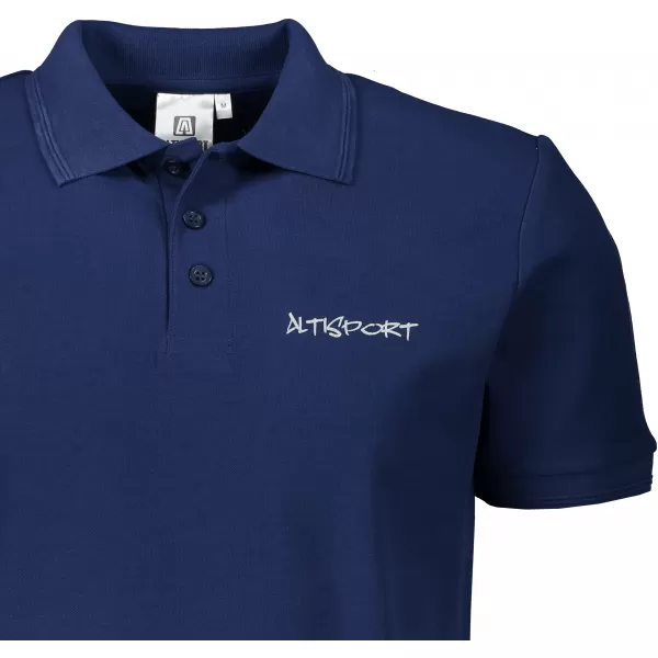  Herren-T-Shirt mit Kragen ALTISPORT ALM013203 MITTERNACHTSBLAU 