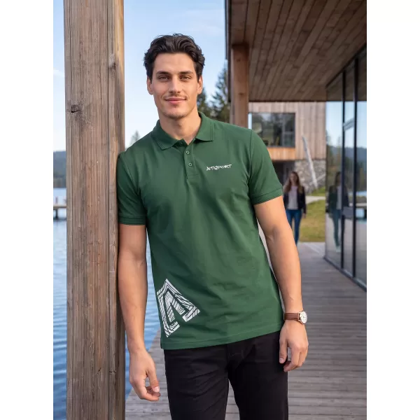  Herren-T-Shirt mit Kragen ALTISPORT ALM013203 FLASCHENGRÜN 