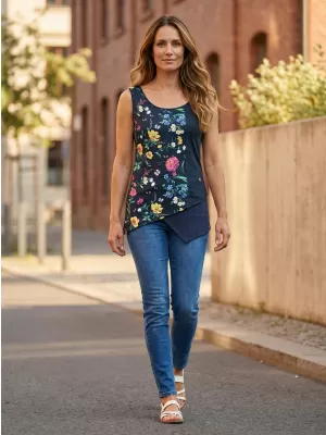 Damen-Tanktop KIXMI LAURA DUNKELBLAU