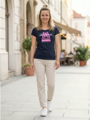 Damen-T-Shirt ALTISPORT ALW047122 MARINEBLAU/ROSA