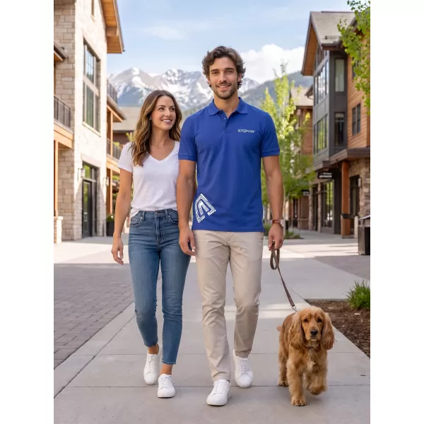  Herren-T-Shirt mit Kragen ALTISPORT ALM013203 KÖNIGSBLAU 