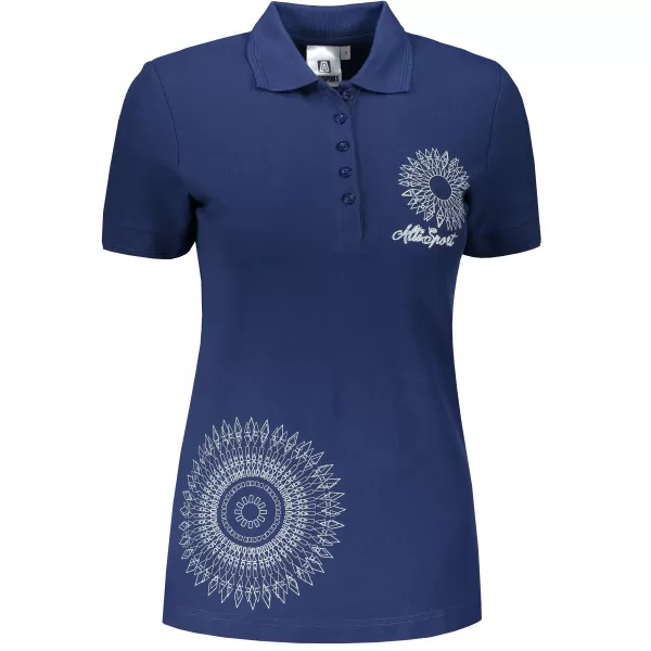  Damen-T-Shirt mit Kragen ALTISPORT ALW024210 MITTERNACHTSBLAU 