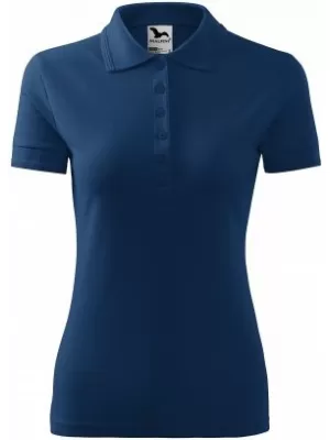 Damen-T-Shirt mit Kragen MALFINI PIQUE POLO 210 MITTERNACHTSBLAU