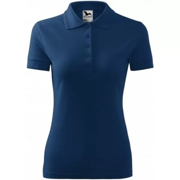  Damen-T-Shirt mit Kragen MALFINI PIQUE POLO 210 MITTERNACHTSBLAU 