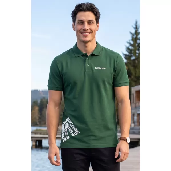  Herren-T-Shirt mit Kragen ALTISPORT ALM013203 FLASCHENGRÜN 