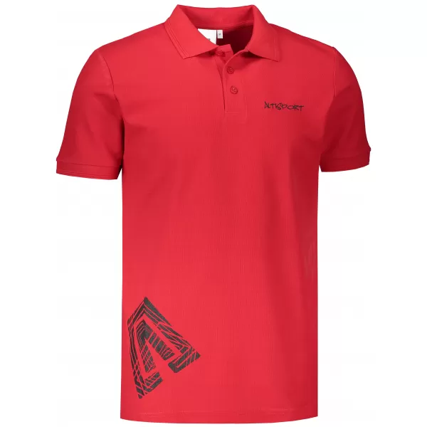  Herren-T-Shirt mit Kragen ALTISPORT ALM013203 ROT 
