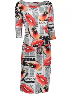 Kleid NUMOCO A13-122 WEIßES MUSTER