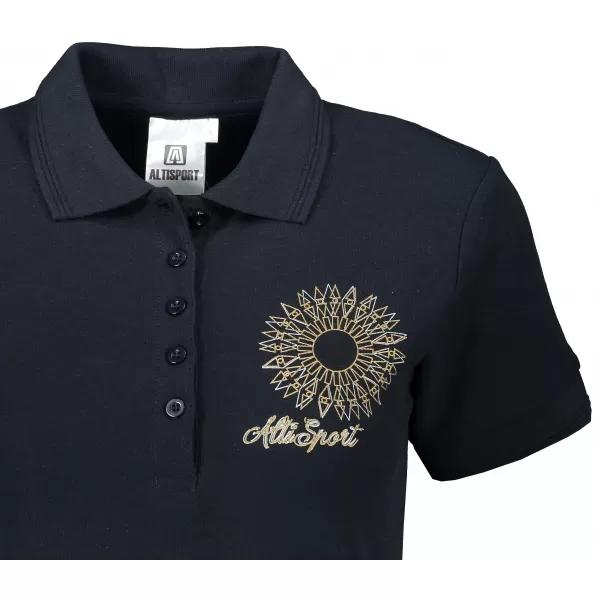  Damen-T-Shirt mit Kragen ALTISPORT ALW024210 NAVY BLAU 
