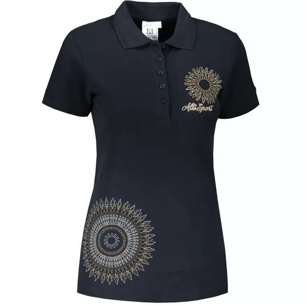  Damen-T-Shirt mit Kragen ALTISPORT ALW024210 NAVY BLAU 
