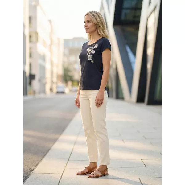  Damen-T-Shirt ALTISPORT ALW053122 MARINEBLAU/GOLD 