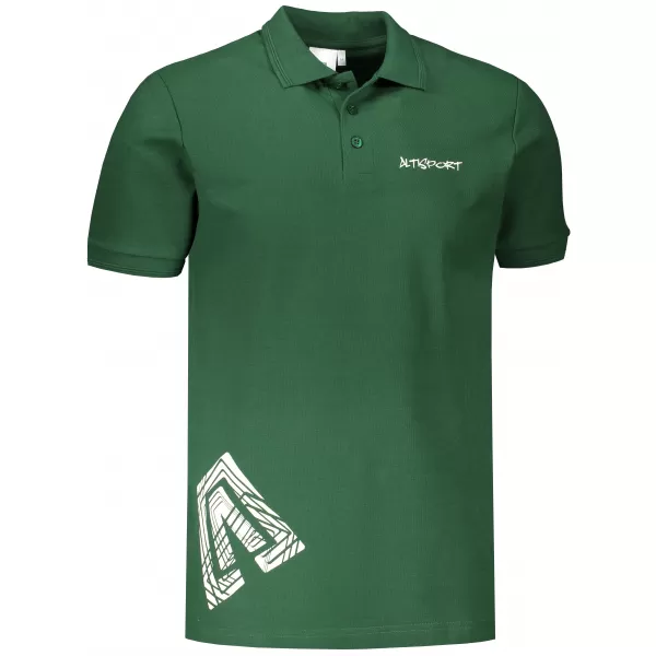  Herren-T-Shirt mit Kragen ALTISPORT ALM013203 FLASCHENGRÜN 