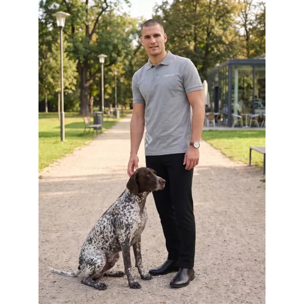  Herren-T-Shirt mit Kragen ALTISPORT ALM013203 DUNKELGRAUE HIGHLIGHTS 