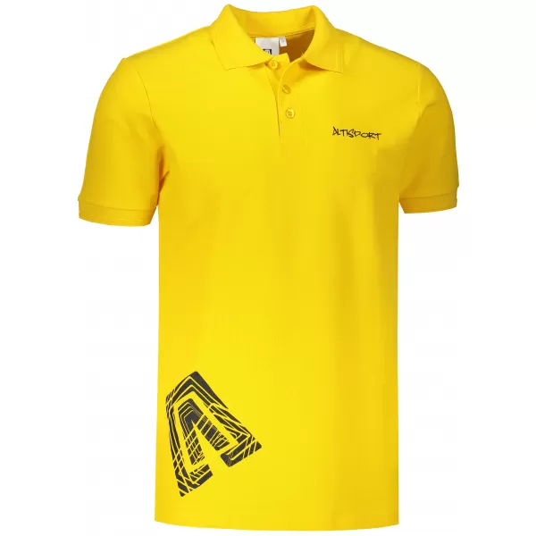  Herren-T-Shirt mit Kragen ALTISPORT ALM013203 GELB 