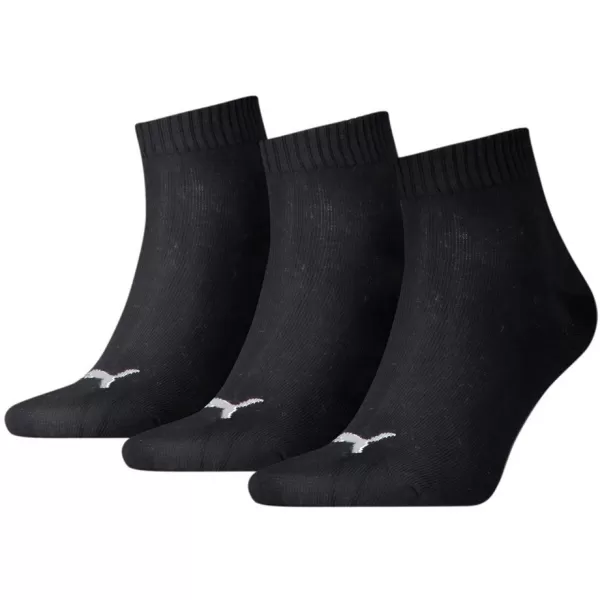  Socken PUMA QUARTER PLAIN 3P SCHWARZ 