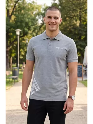 Herren-T-Shirt mit Kragen ALTISPORT ALM013203 DUNKELGRAUE HIGHLIGHTS