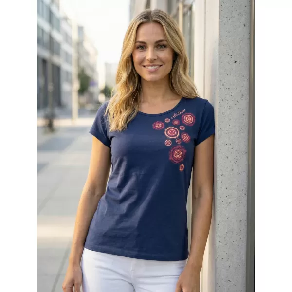  Damen-T-Shirt ALTISPORT ALW053122 MITTERNACHTSBLAU/ROSA 