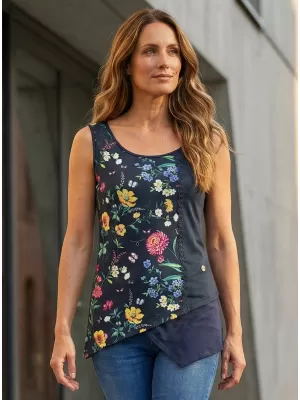 Damen-Tanktop KIXMI LAURA DUNKELBLAU