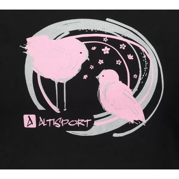  Damen-T-Shirt ALTISPORT ALW050122 SCHWARZ ROSA 