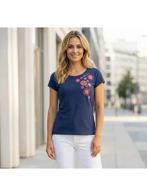 Damen-T-Shirt ALTISPORT ALW053122 MITTERNACHTSBLAU/ROSA