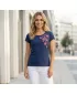 Damen-T-Shirt ALTISPORT ALW053122 MITTERNACHTSBLAU/ROSA
