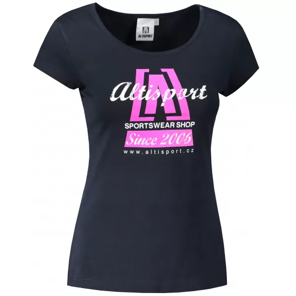  Damen-T-Shirt ALTISPORT ALW047122 MARINEBLAU/ROSA 