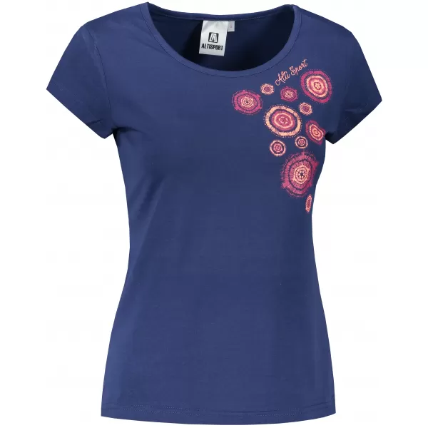  Damen-T-Shirt ALTISPORT ALW053122 MITTERNACHTSBLAU/ROSA 