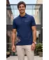 Herren-T-Shirt mit Kragen ALTISPORT ALM013203 MITTERNACHTSBLAU/GOLD