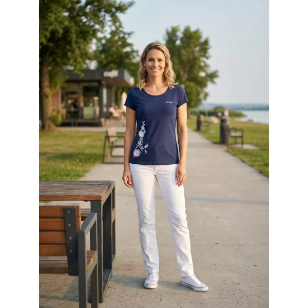  Damen-T-Shirt ALTISPORT ALW055122 MITTERNACHTSBLAU/ROSA 