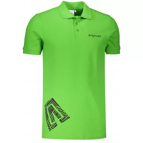  Herren-T-Shirt mit Kragen ALTISPORT ALM013203 APFELGRÜN 