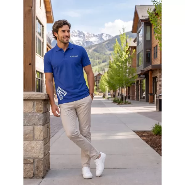  Herren-T-Shirt mit Kragen ALTISPORT ALM013203 KÖNIGSBLAU 