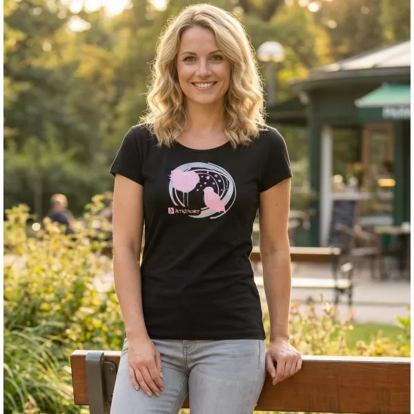  Damen-T-Shirt ALTISPORT ALW050122 SCHWARZ ROSA 