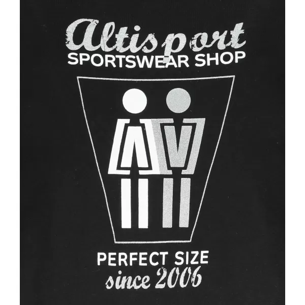  Damen-T-Shirt ALTISPORT ALW049122 SCHWARZ UND SILBER 