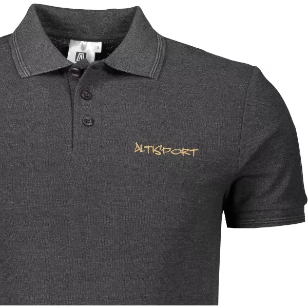  Herren-T-Shirt mit Kragen ALTISPORT ALM013203 ANTHRAZIT-HIGHLIGHT 