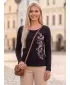Dámské triko s dlouhým rukávem ALTISPORT CARRYOVER ALW029169 ČERNOZLATÁ