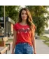Damen-T-Shirt KIXMI LEA ROT
