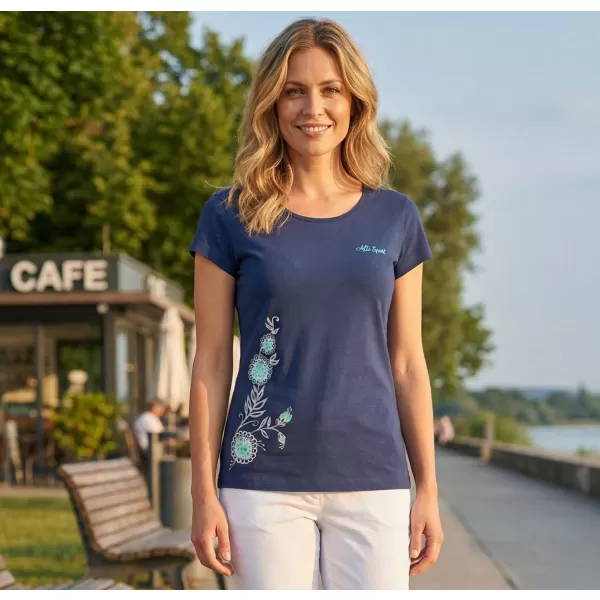  Damen-T-Shirt ALTISPORT ALW055122 MITTERNACHTSBLAU 