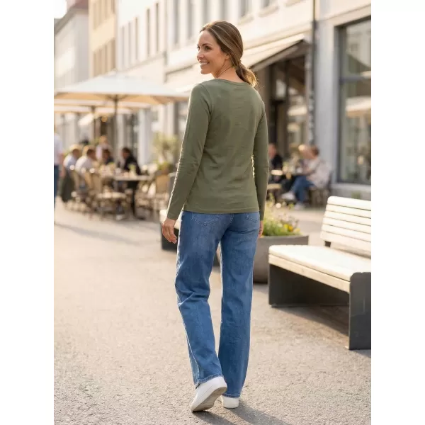  Dámské triko s dlouhým rukávem ALTISPORT CARRYOVER ALW043169 KHAKI 