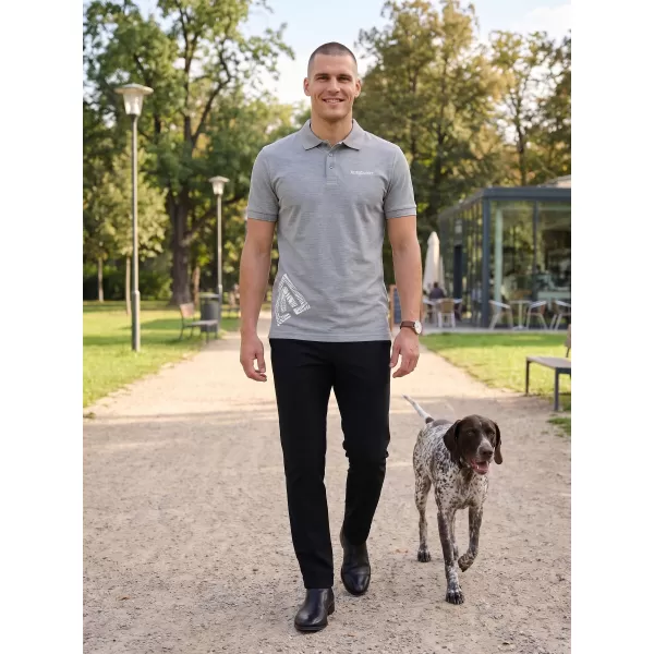  Herren-T-Shirt mit Kragen ALTISPORT ALM013203 DUNKELGRAUE HIGHLIGHTS 