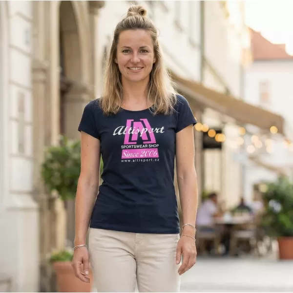  Damen-T-Shirt ALTISPORT ALW047122 MARINEBLAU/ROSA 