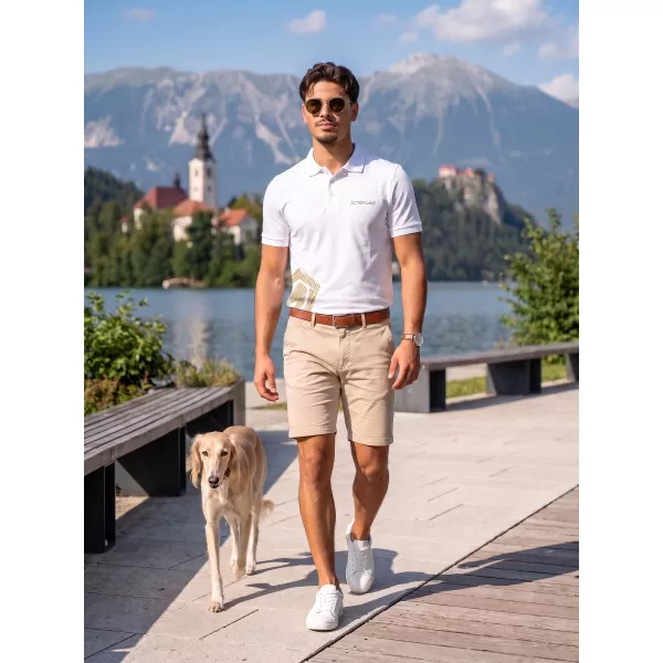  Herren-T-Shirt mit Kragen ALTISPORT ALM013203 WEIß 