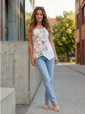 Damen-Tanktop KIXMI LAURA WEIß