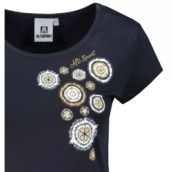  Damen-T-Shirt ALTISPORT ALW053122 MARINEBLAU/GOLD 