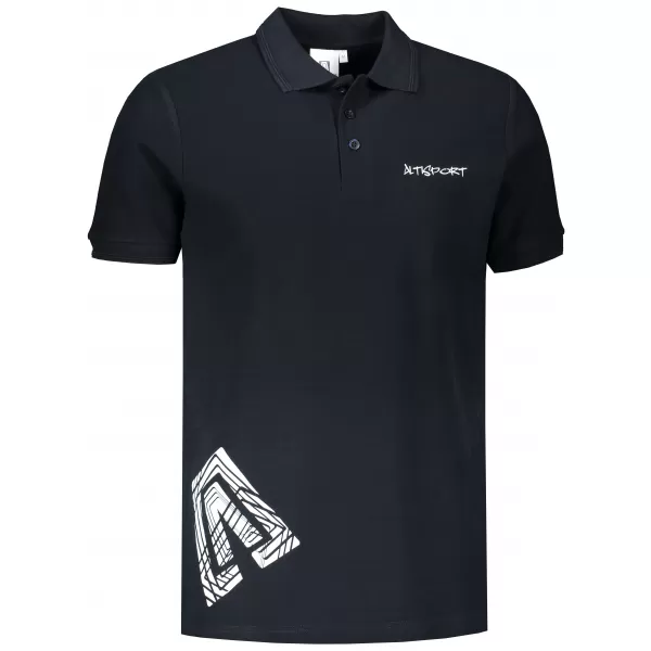  Herren-T-Shirt mit Kragen ALTISPORT ALM013203 NAVY BLAU 