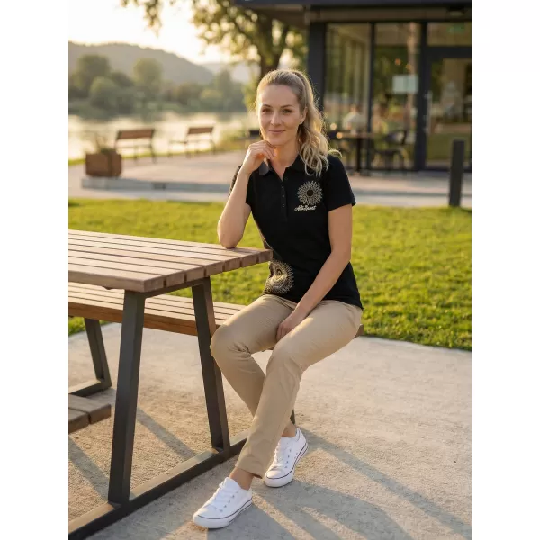  Damen-T-Shirt mit Kragen ALTISPORT ALW024210 NAVY BLAU 