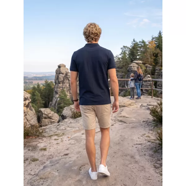  Herren-T-Shirt mit Kragen ALTISPORT ALM013203 NAVY BLAU 