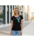 Damen-T-Shirt ALTISPORT ALW053122 SCHWARZ TÜRKIS