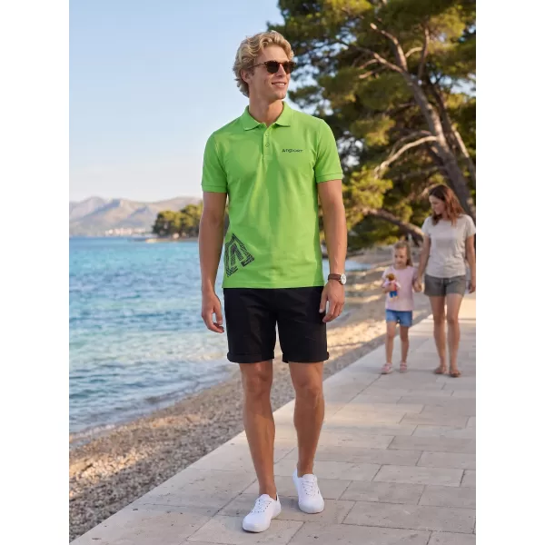  Herren-T-Shirt mit Kragen ALTISPORT ALM013203 APFELGRÜN 