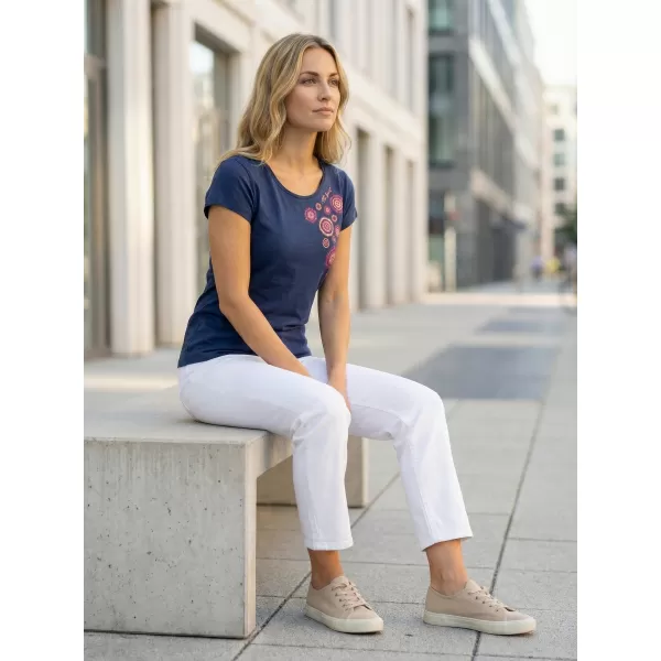  Damen-T-Shirt ALTISPORT ALW053122 MITTERNACHTSBLAU/ROSA 