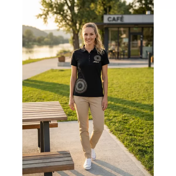  Damen-T-Shirt mit Kragen ALTISPORT ALW024210 NAVY BLAU 