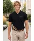 Herren-T-Shirt mit Kragen ALTISPORT ALM013203 SCHWARZ UND GOLD